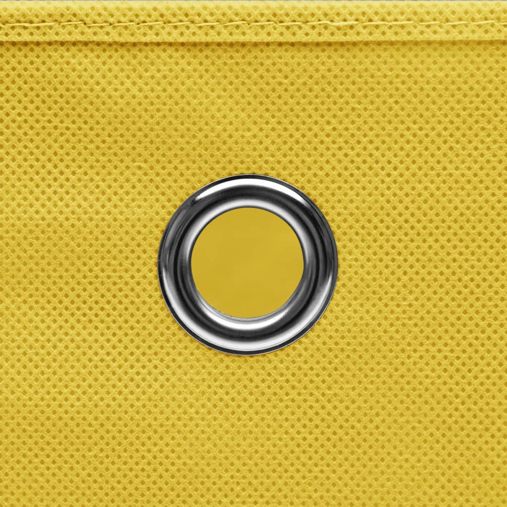 Storage Boxes with Covers 4 pcs 28x28x28 cm Yellow