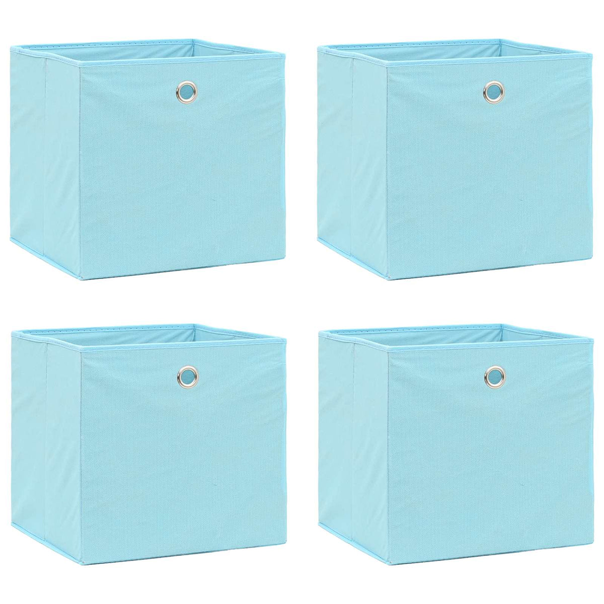 Storage Boxes 4 pcs Non-woven Fabric 28x28x28 cm Baby Blue