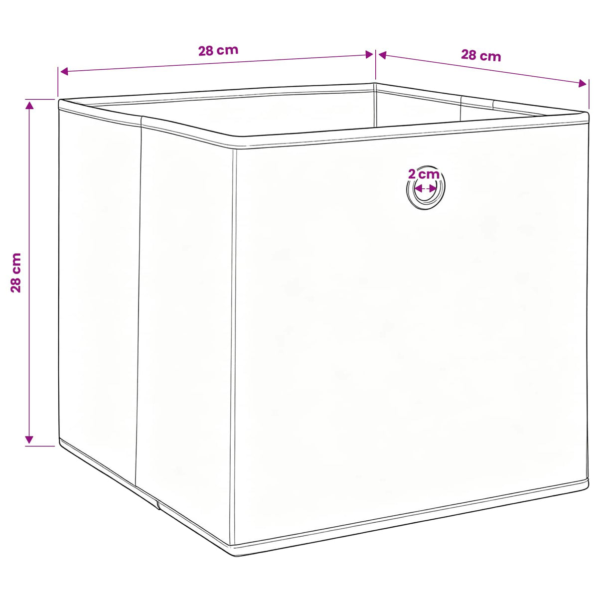 Storage Boxes 4 pcs Non-woven Fabric 28x28x28 cm Baby Blue