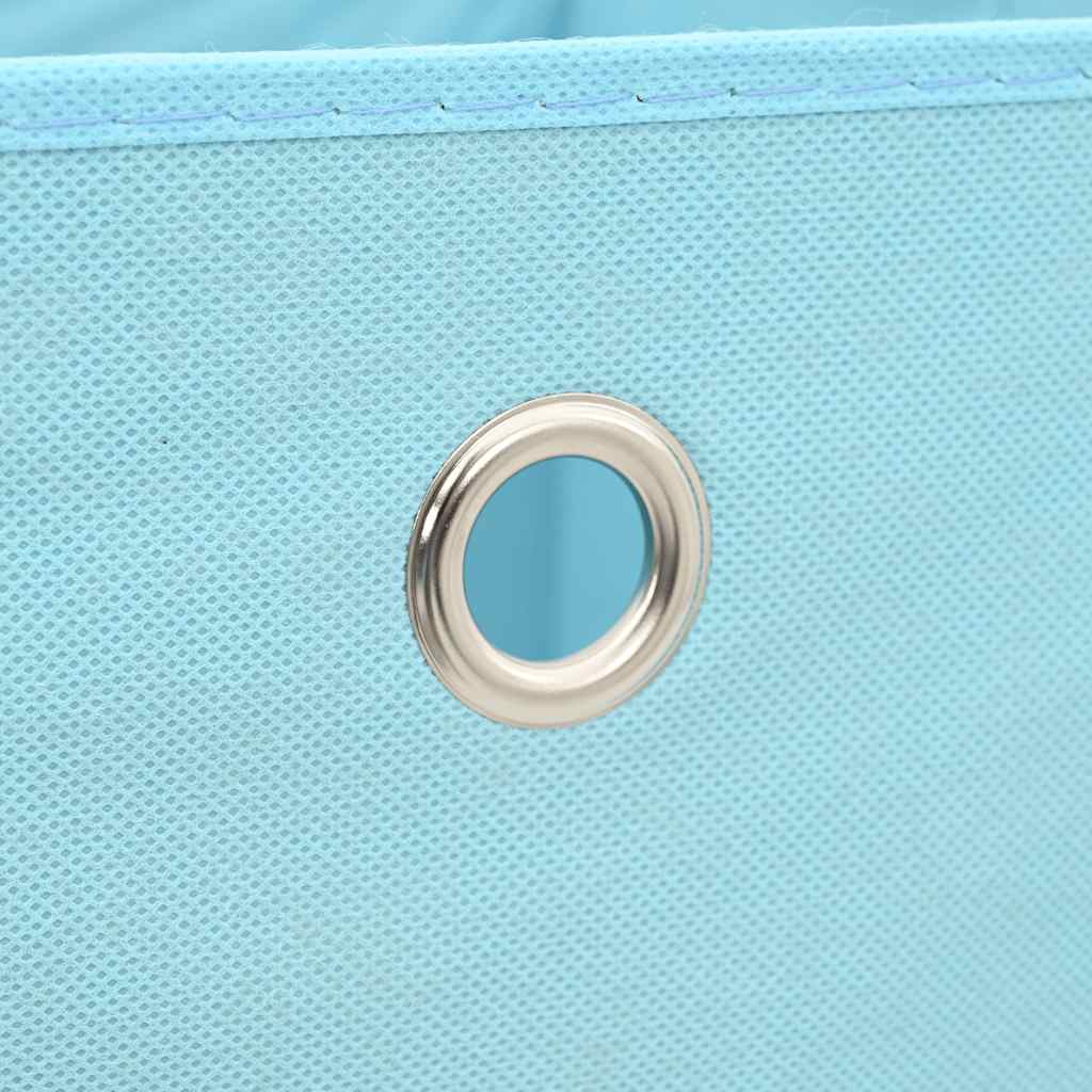 Storage Box | Set of 4 | Baby blue | Non-woven fabric | Medium