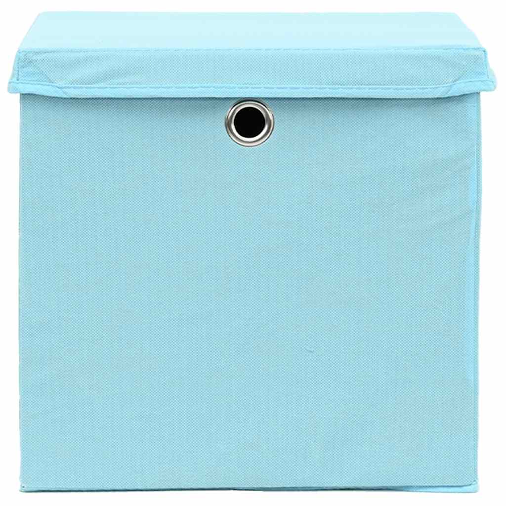 Storage Box | Set of 10 | Baby blue | Non-woven fabric | Small | Foldable