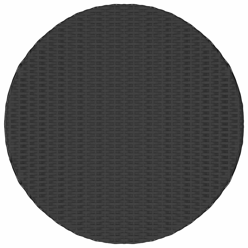 310465 vidaXL Garden Table Black 70x70x73 cm Poly Rattan
