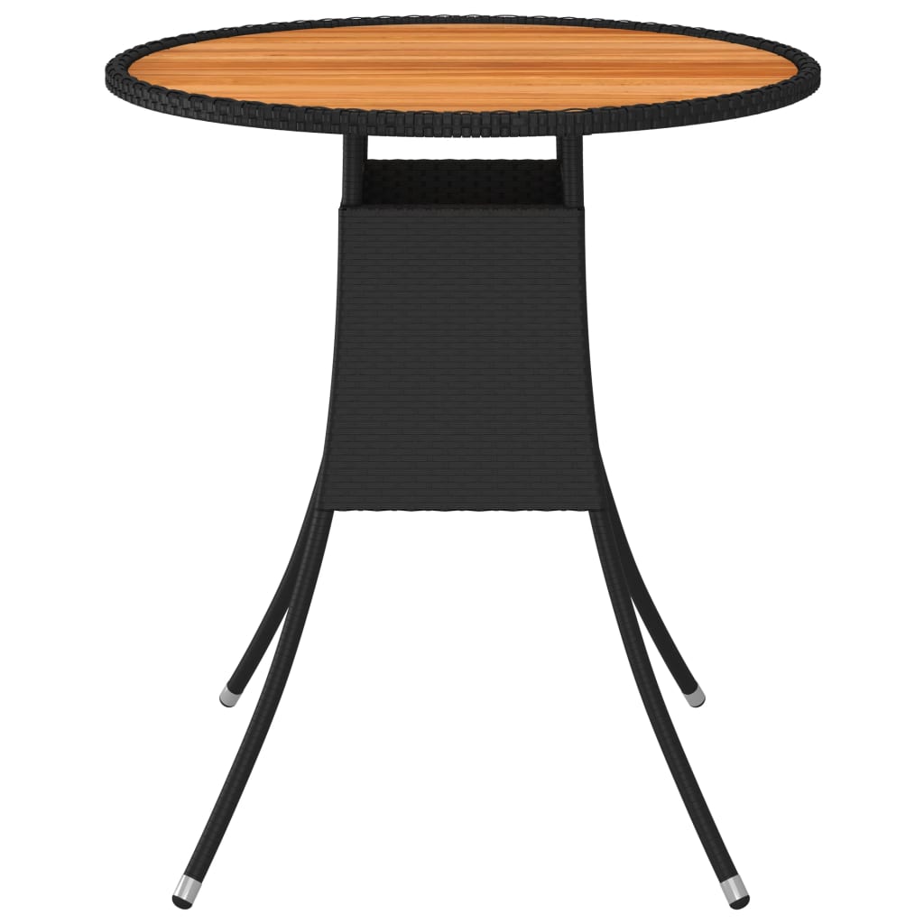 Dining Table | Black and brown | PE rattan | Small | Durable