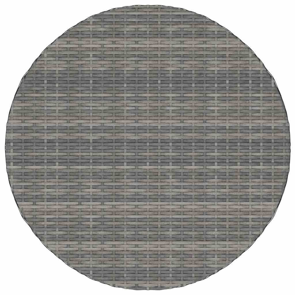 310469 vidaXL Garden Table Grey 70x70x73 cm Poly Rattan