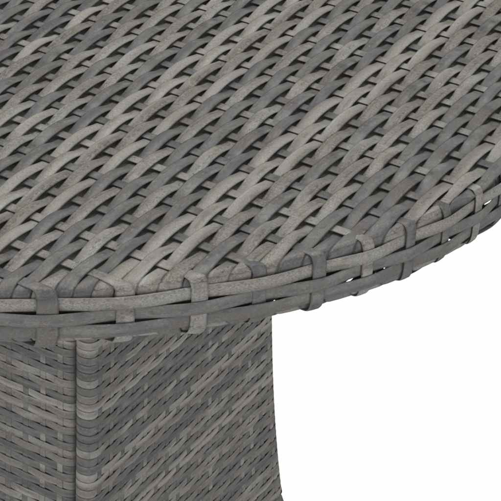 310469 vidaXL Garden Table Grey 70x70x73 cm Poly Rattan