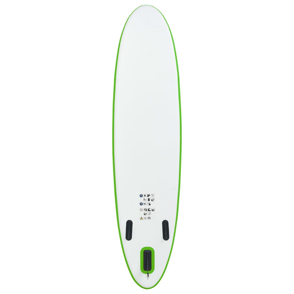 vidaXL Inflatable Stand Up Paddle Board Set Green and White