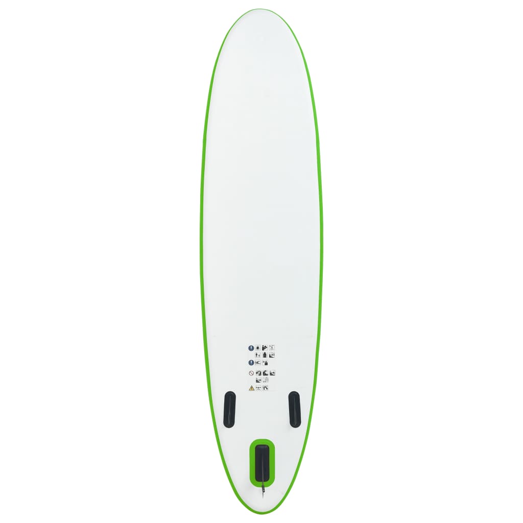 vidaXL Inflatable Stand Up Paddle Board Set Green and White