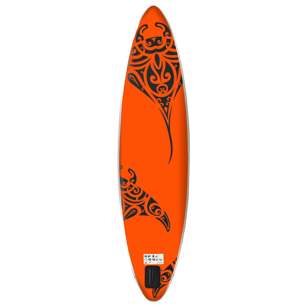 vidaXL Inflatable Stand Up Paddleboard Set 366x76x15 cm Orange