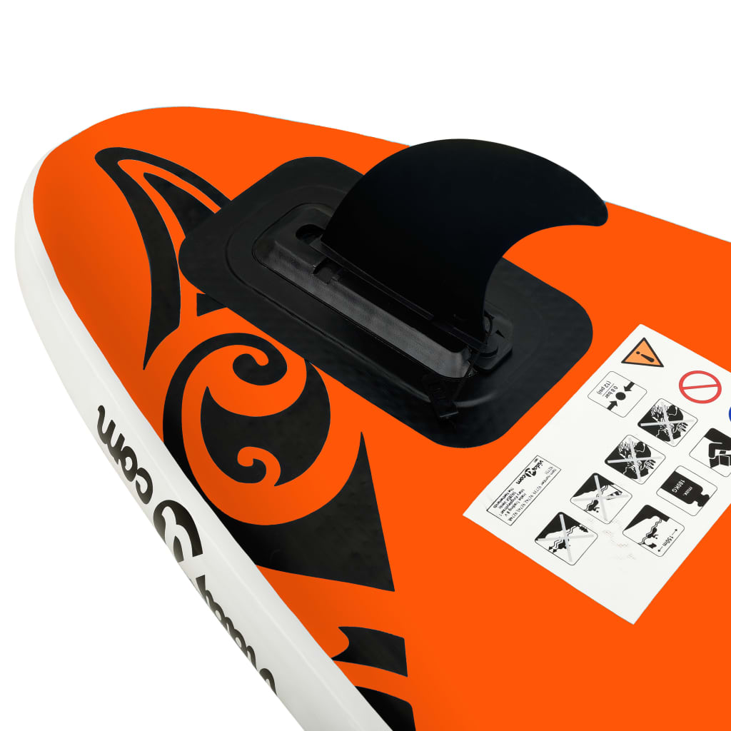 vidaXL Inflatable Stand Up Paddleboard Set 366x76x15 cm Orange