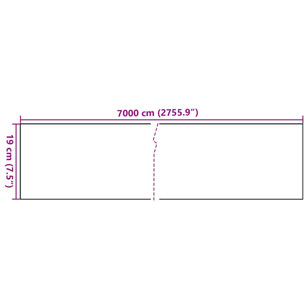 vidaXL Garden Privacy Screen PVC 70x0.19 m Green