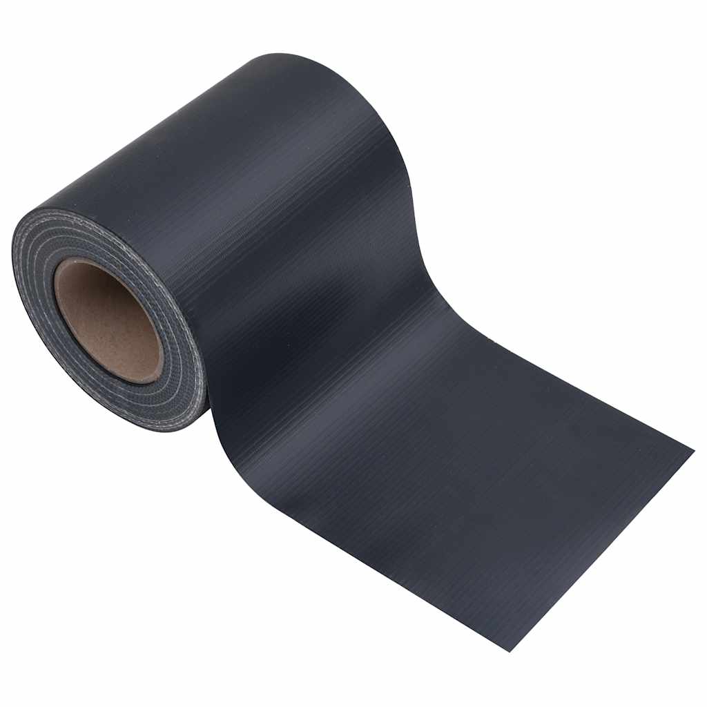 Garden Privacy Screens 4 pcs PVC 35x0.19 m Matte Dark Grey