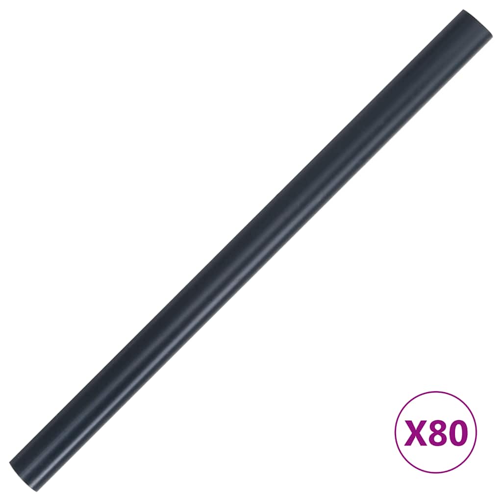 Garden Privacy Screens 4 pcs PVC 35x0.19 m Matte Dark Grey