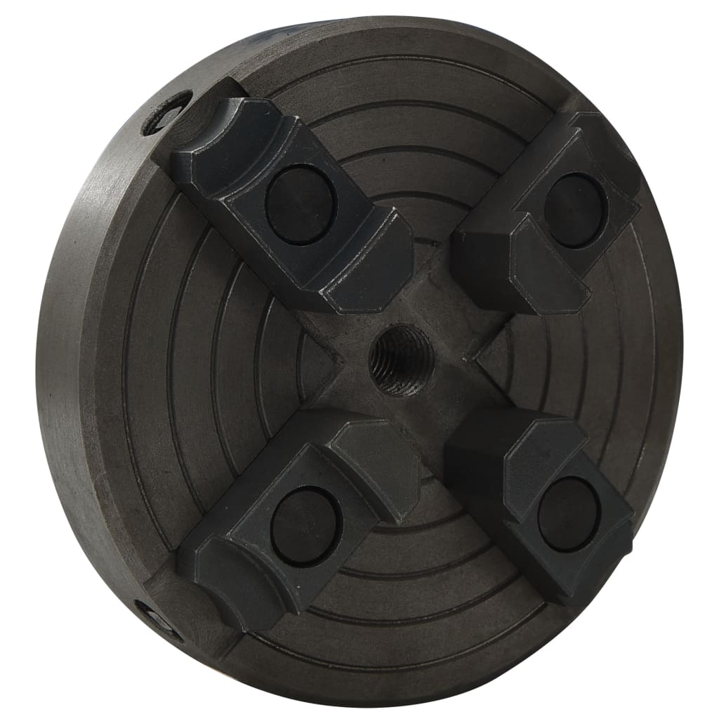 vidaXL 4 Jaw Wood Chuck with M18 Connection Steel Black 150x63 mm