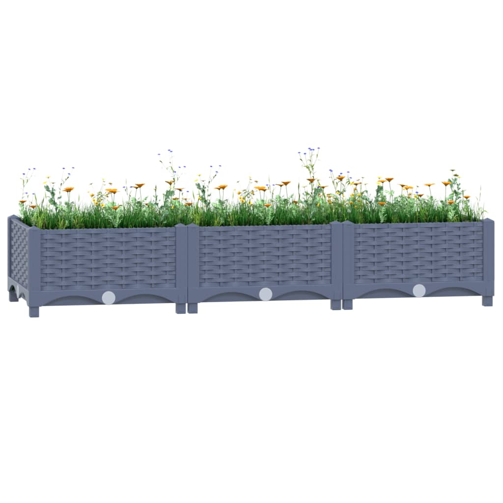 vidaXL Raised Bed 120x40x23 cm Polypropylene