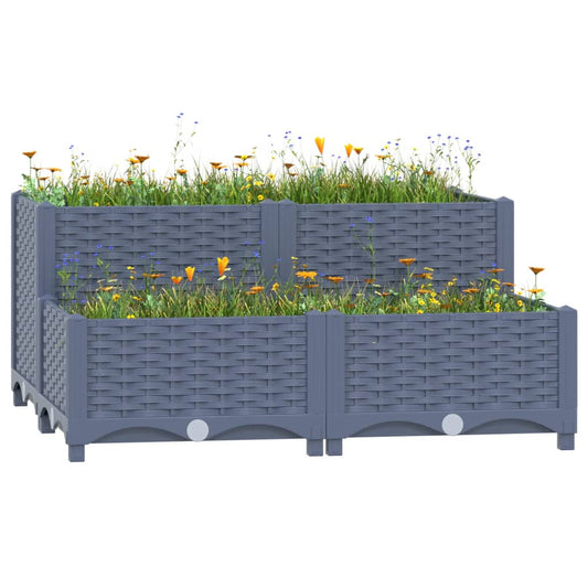 vidaXL Raised Bed 80x80x38 cm Polypropylene