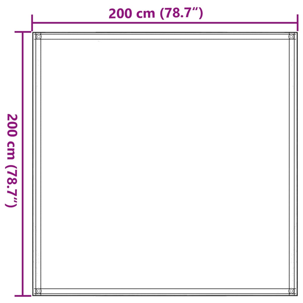 vidaXL Tent Carpet 200x200 cm Anthracite