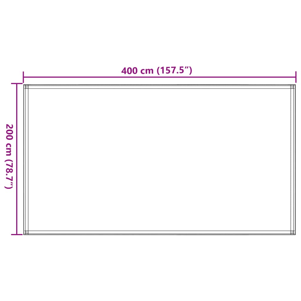 vidaXL Tent Carpet 200x400 cm Anthracite