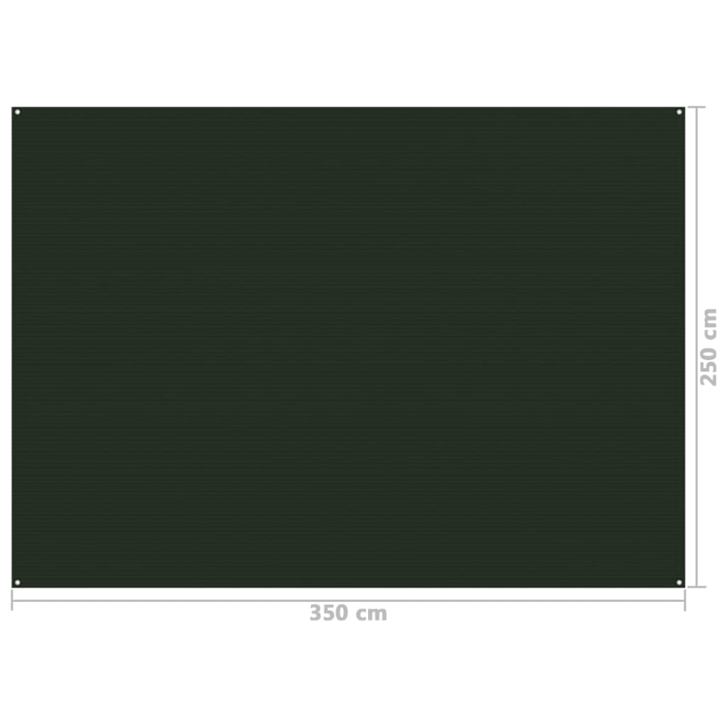 vidaXL Tent Carpet 250x350 cm Dark Green