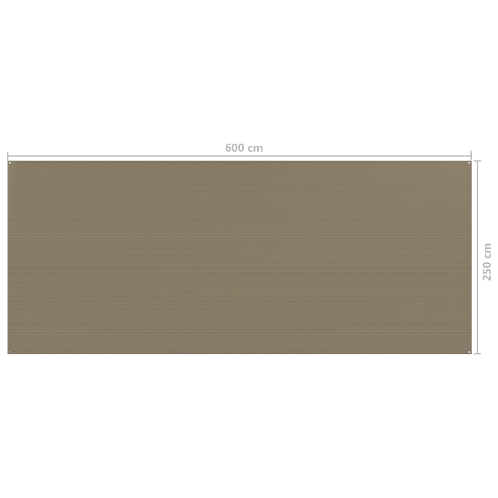 vidaXL Tent Carpet 250x600 cm Taupe