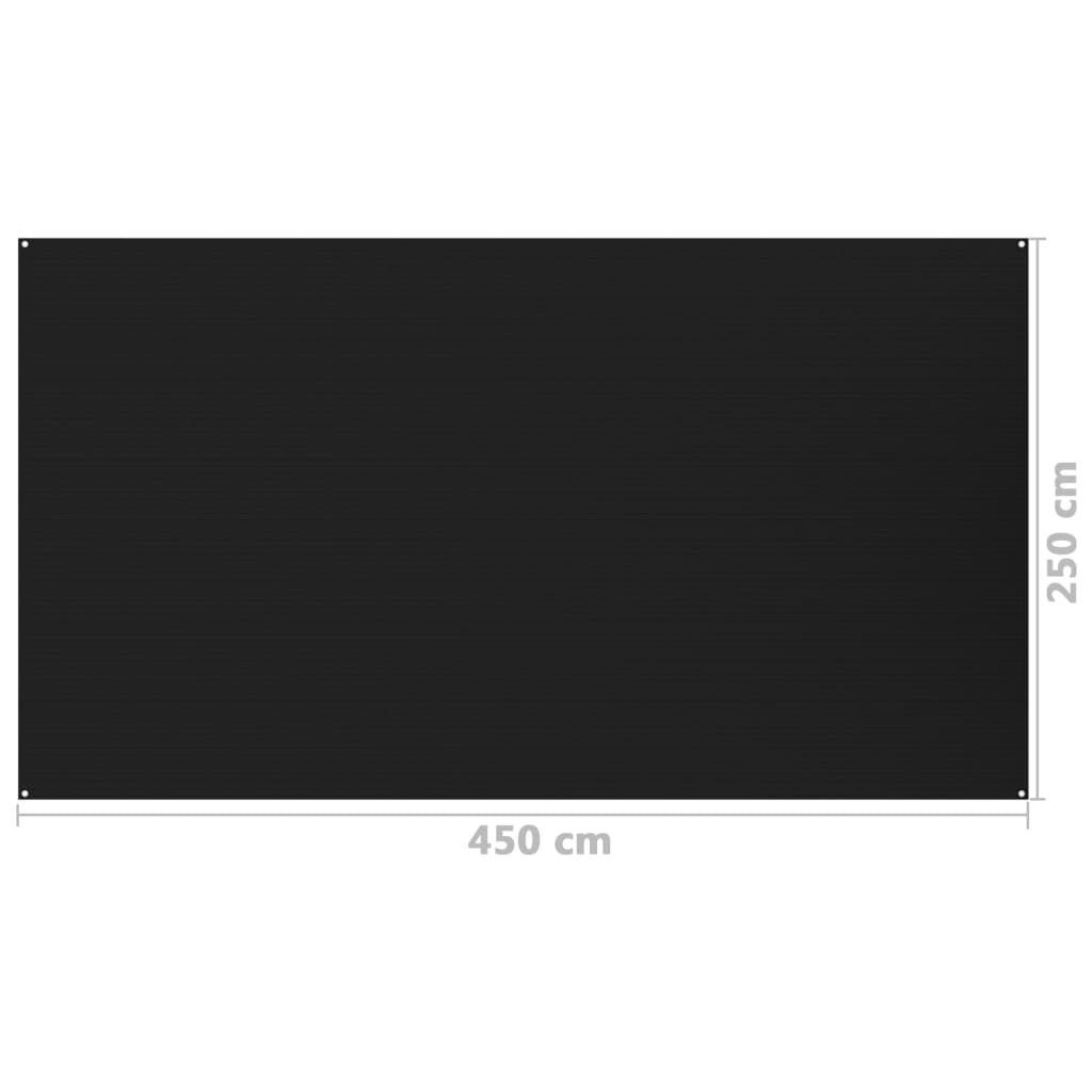 Tapis de tente 250x450 cm Noir