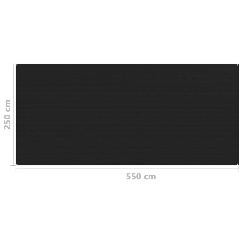 Tapis de tente 250x550 cm Noir