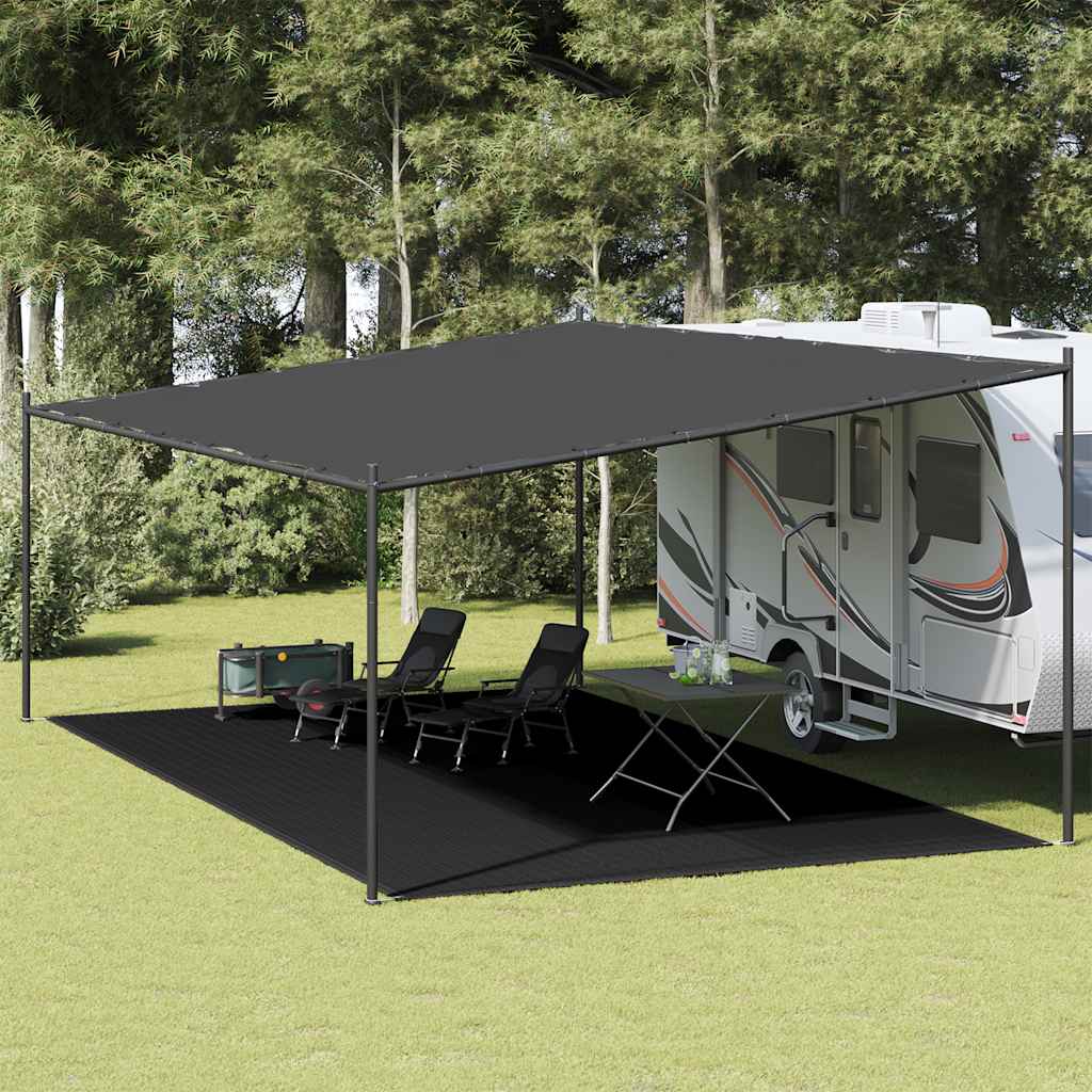 Tent Carpet 400x700 cm Black HDPE