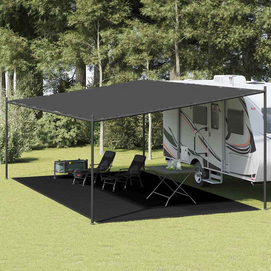 Tent Carpet 400x700 cm Black HDPE