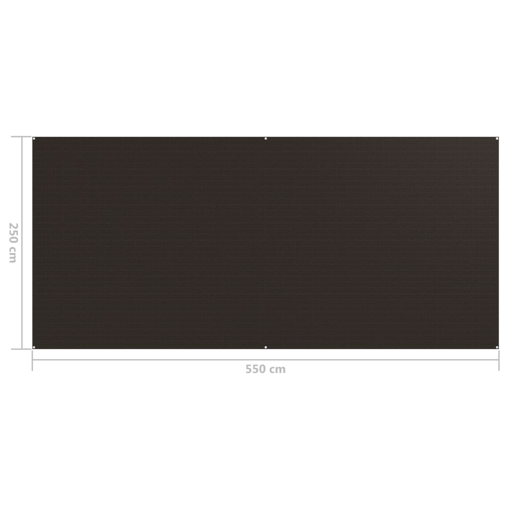 vidaXL Tent Carpet 250x550 cm Brown