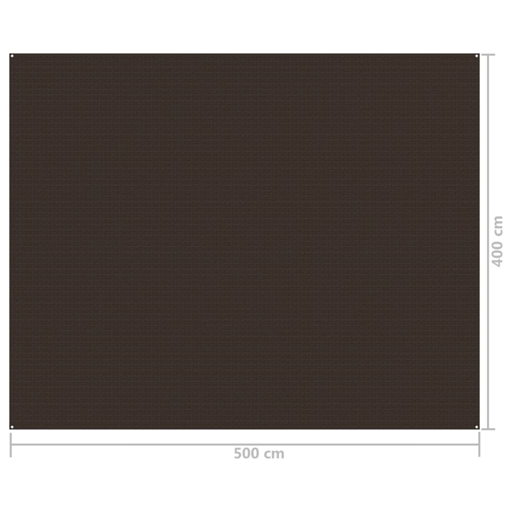 vidaXL Tent Carpet 400x500 cm Brown