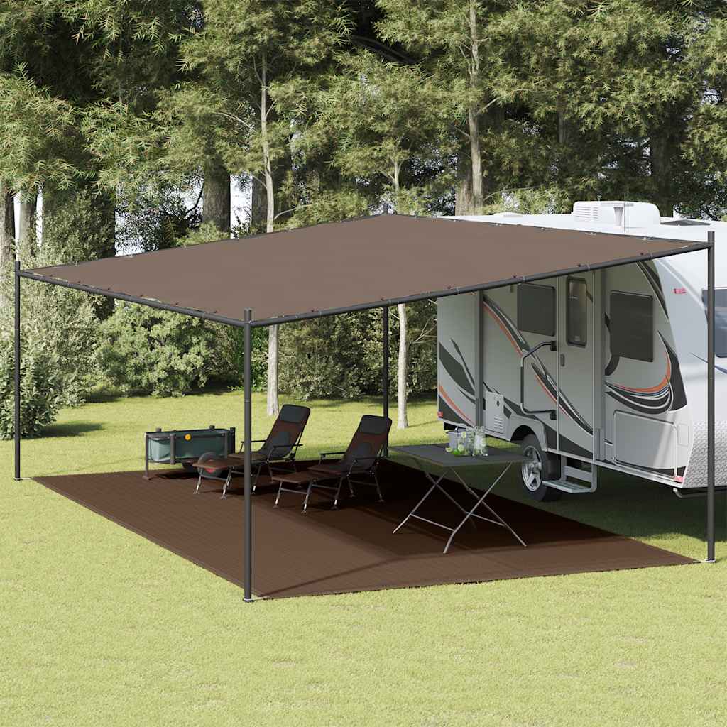 Tent Carpet 400x800 cm Brown HDPE
