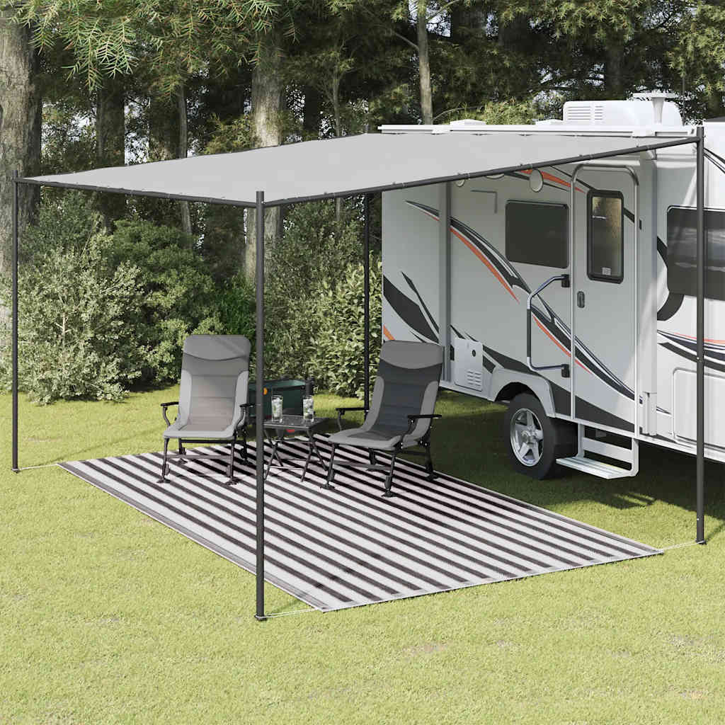 Tent Carpet 250x400 cm Anthracite and White