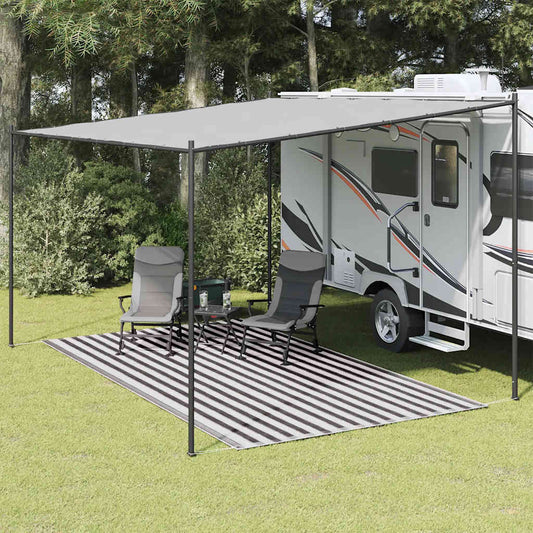 Tent Carpet 250x400 cm Anthracite and White