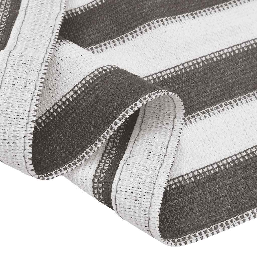 Tent Carpet 250x500 cm Anthracite and White