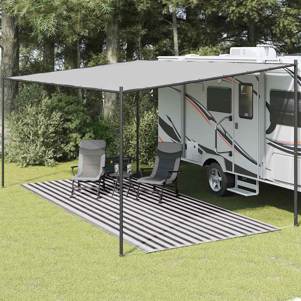 Tent Carpet 250x500 cm Anthracite and White