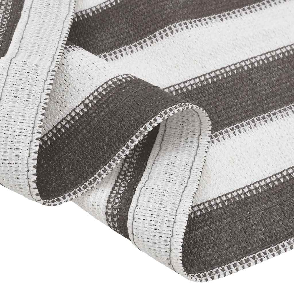 Tent Carpet 300x500 cm Anthracite and White