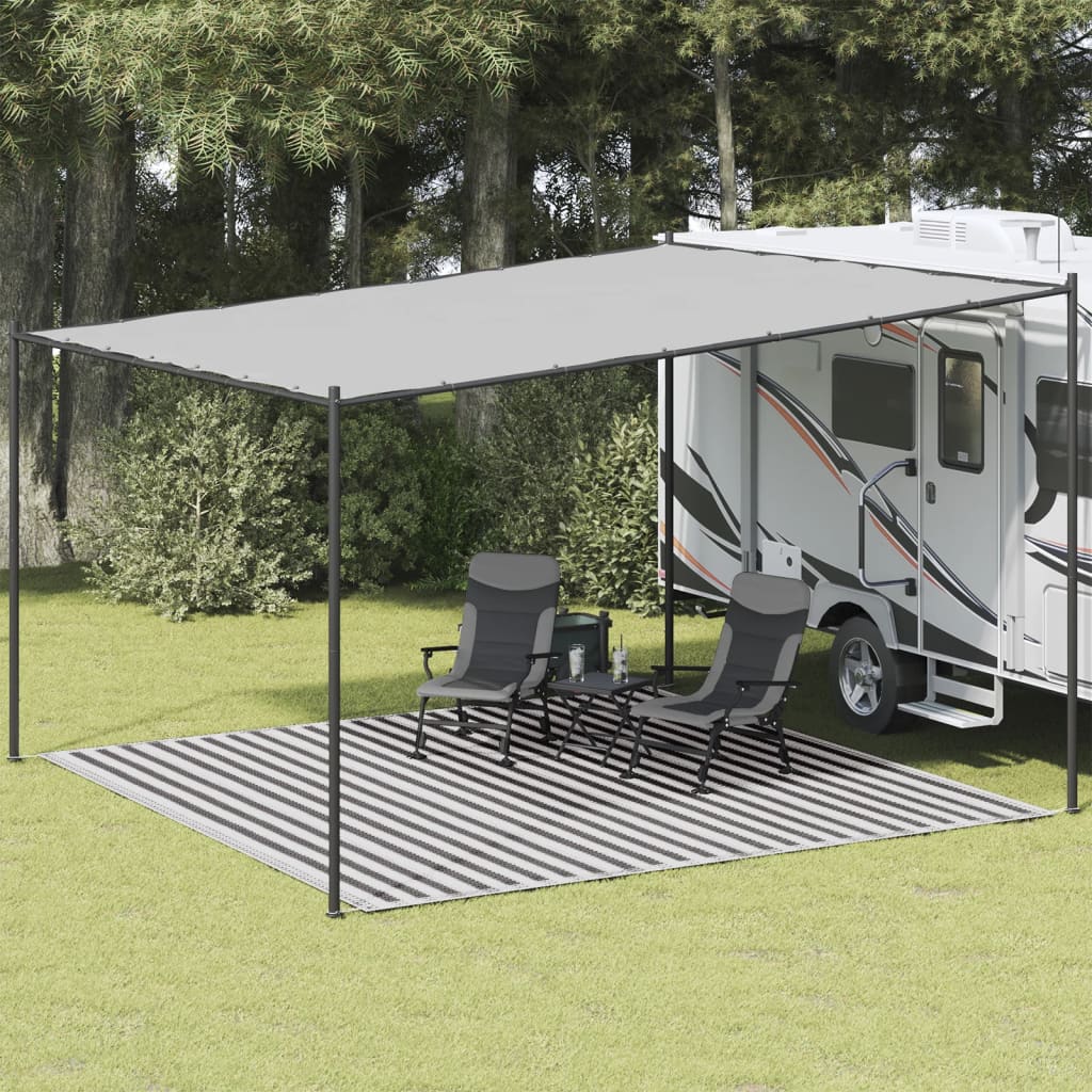 vidaXL Tent Carpet Anthracite and White 400x400 cm HDPE