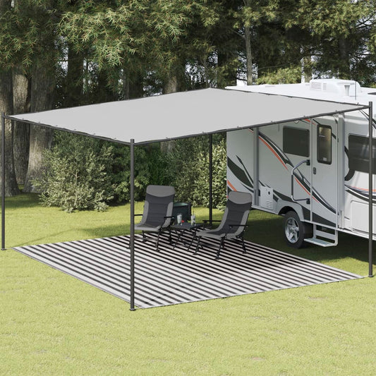 vidaXL Tent Carpet Anthracite and White 400x500 cm HDPE