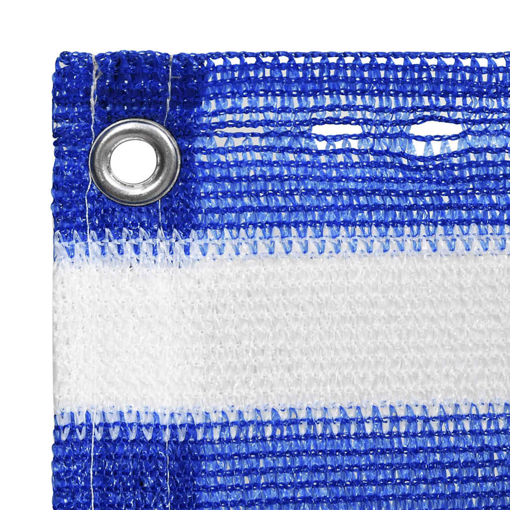 310889 vidaXL Balcony Screen Blue and White 90x400 cm HDPE