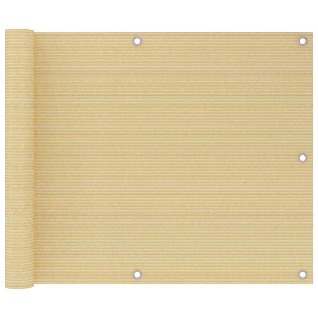 Balcony Screen Beige 75x400 cm HDPE
