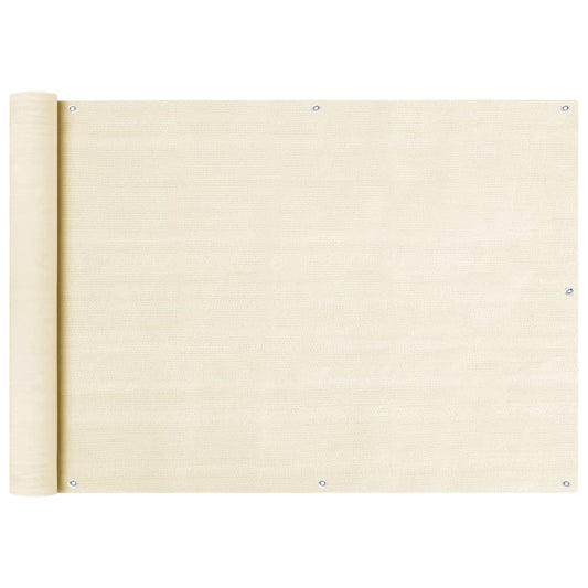 Balcony Screen Cream 75x300 cm HDPE