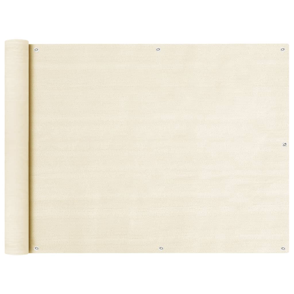 Balcony Screen Cream 90x300 cm HDPE