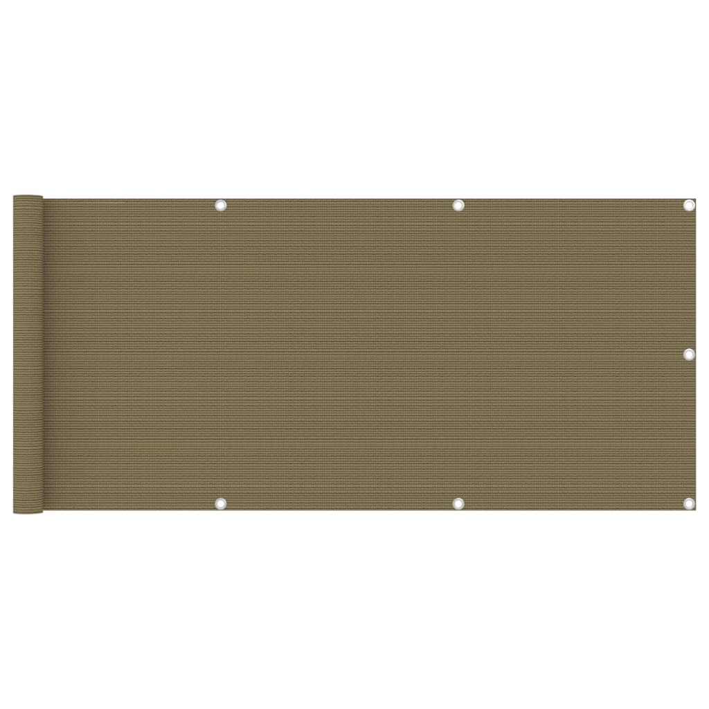 Balcony Screen Taupe 75x400 cm HDPE