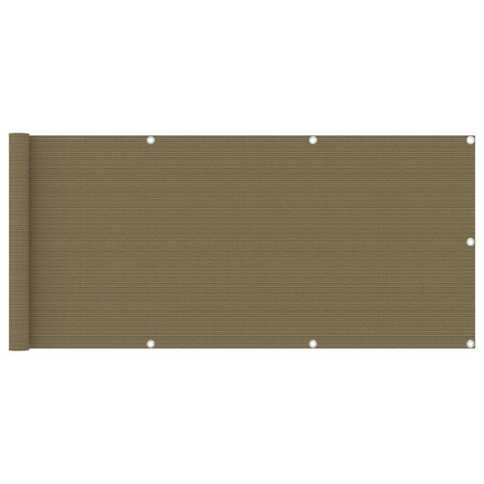 Balcony Screen Taupe 75x400 cm HDPE
