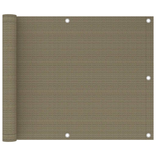 Balcony Screen Taupe 75x500 cm HDPE