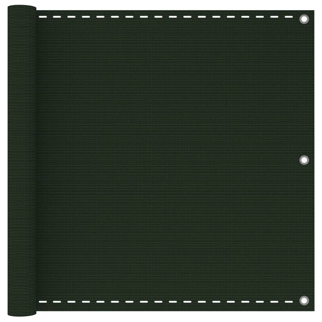 Balcony Screen Dark Green 90x500 cm HDPE