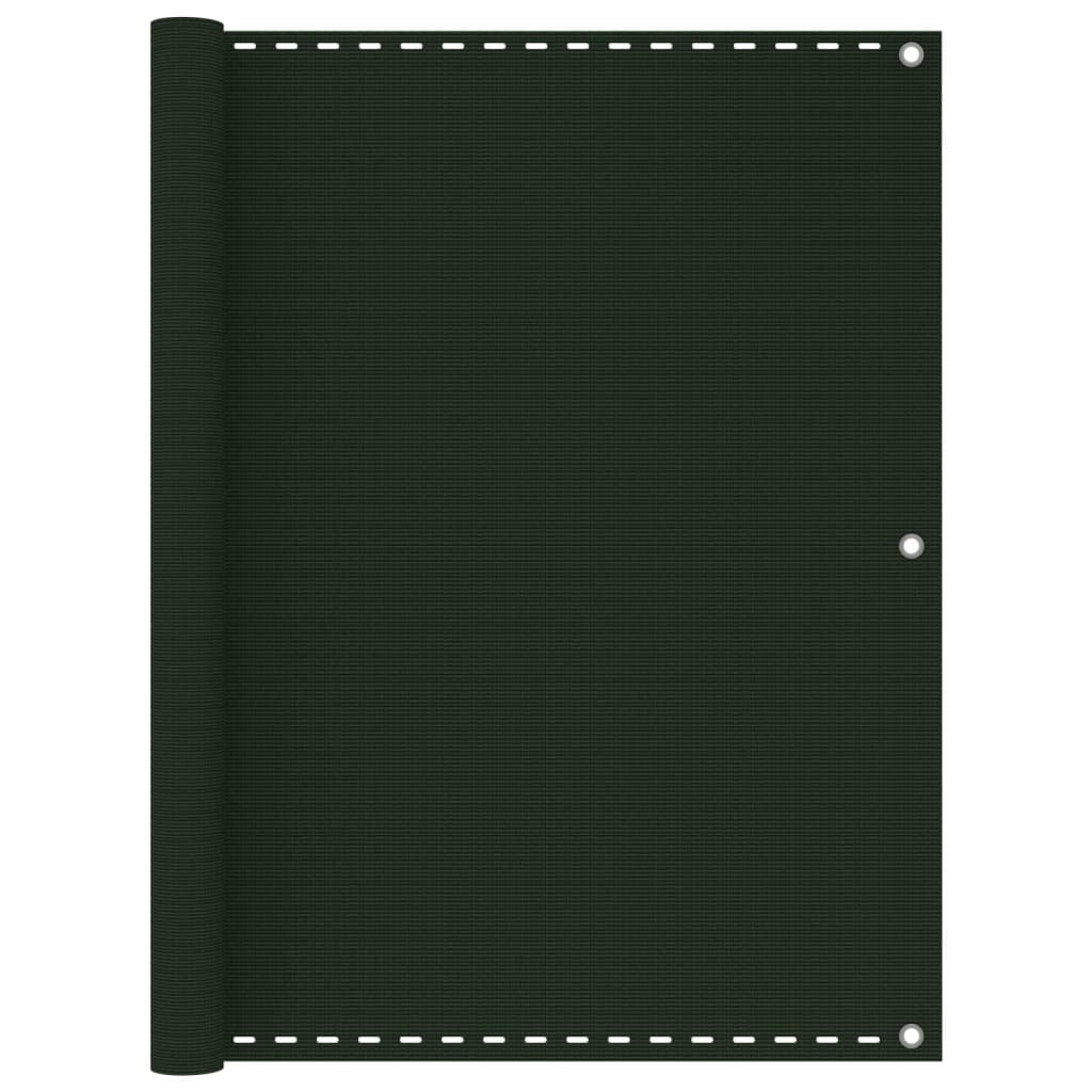 Balcony Screen Dark Green 120x500 cm HDPE