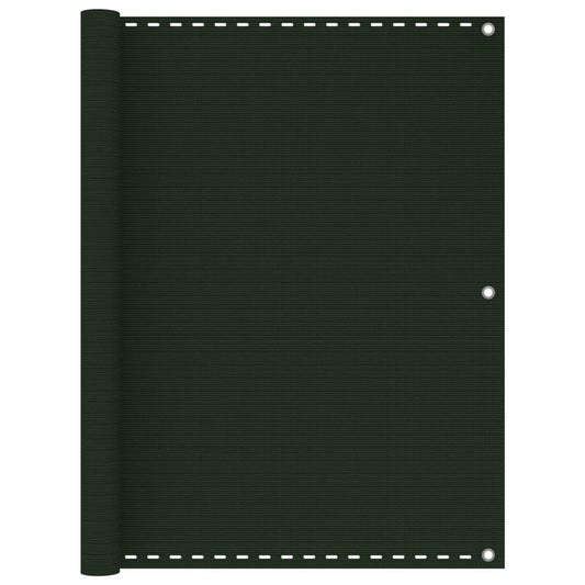 Balcony Screen Dark Green 120x600 cm HDPE