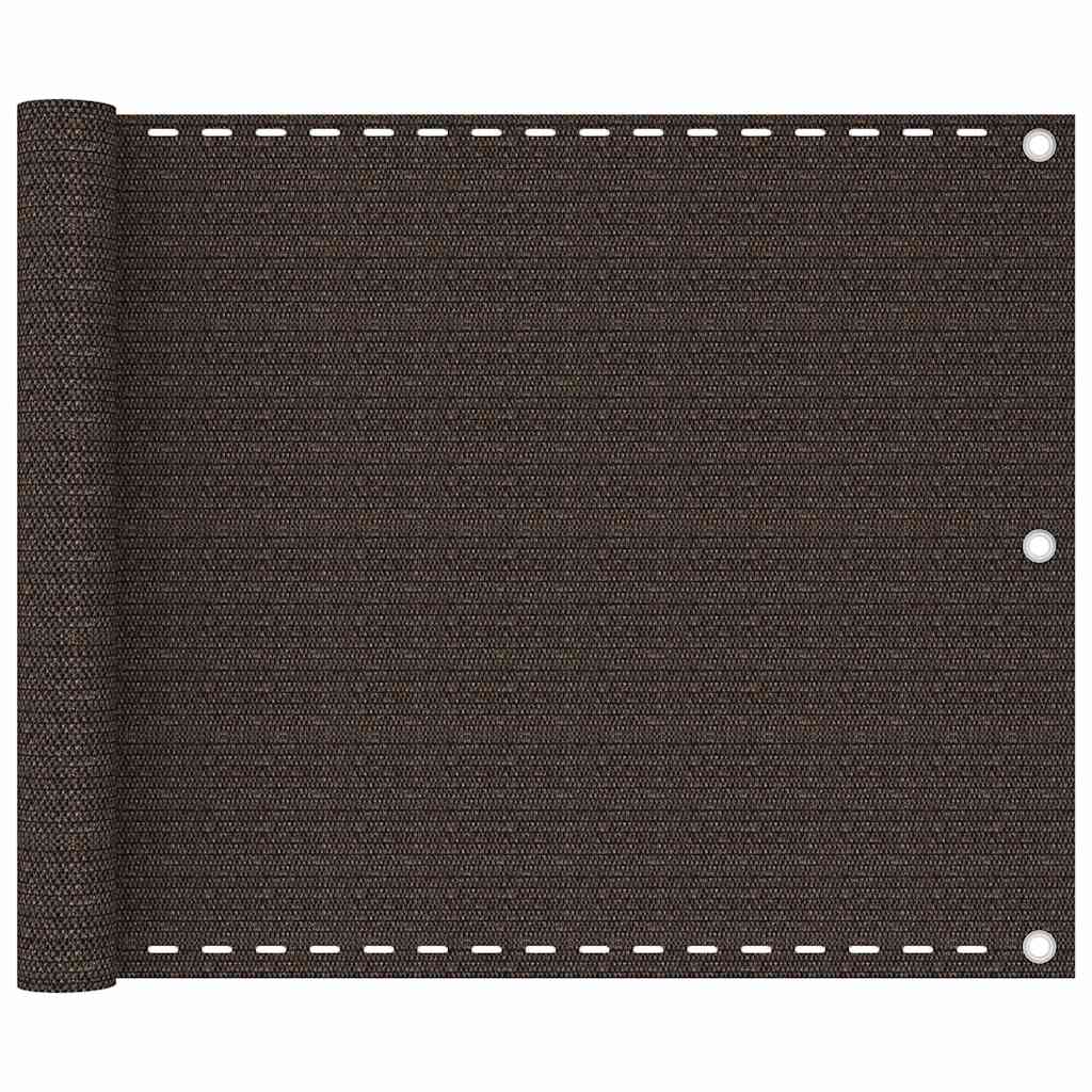 Balcony Screen Brown 75x300 cm HDPE