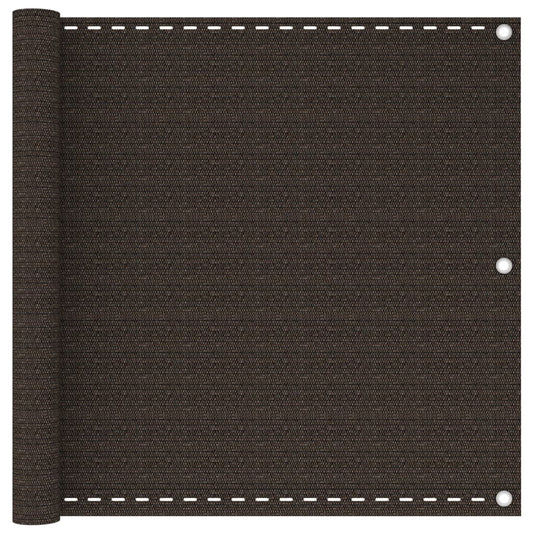 Balcony Screen Brown 90x500 cm HDPE