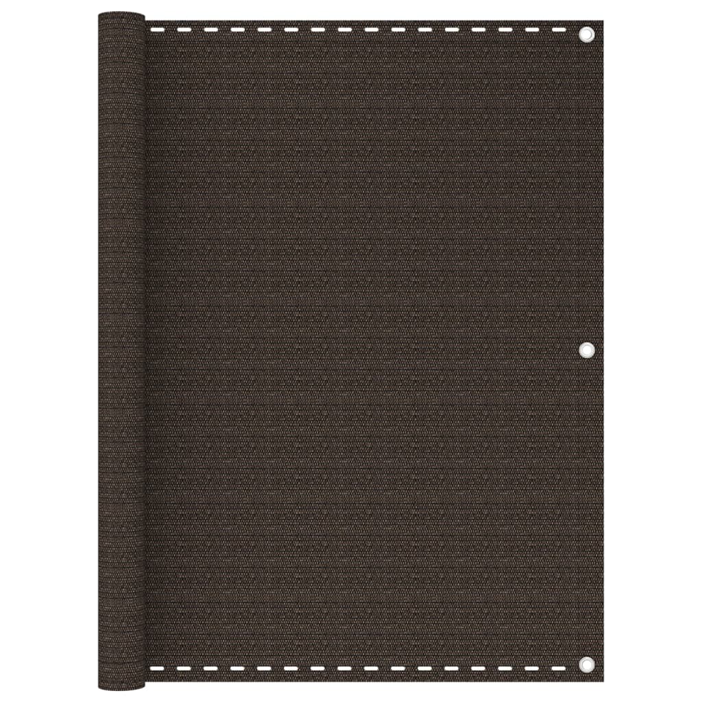 Balcony Screen Brown 120x500 cm HDPE